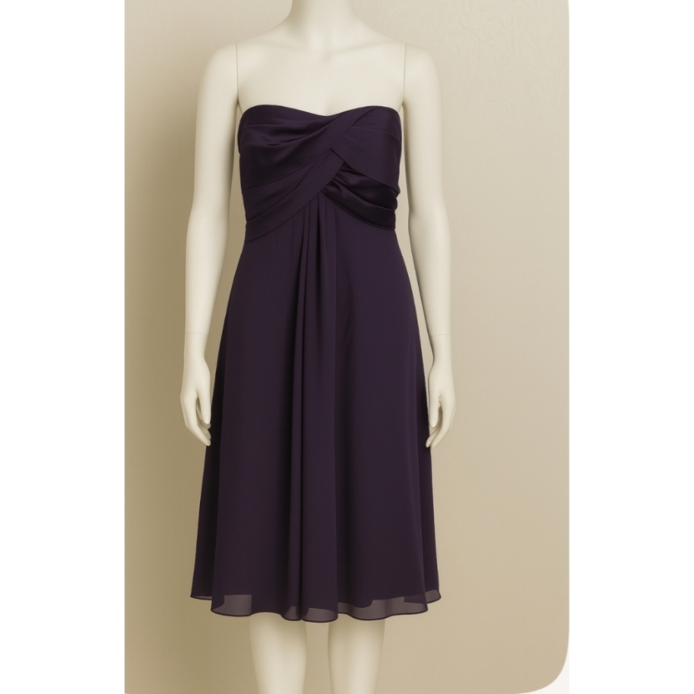David's Bridal Strapless, Purple/Eggplant Dress, 16, NWT✔️ - Picture 11 of 15